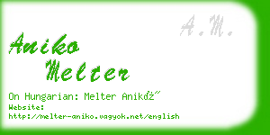 aniko melter business card